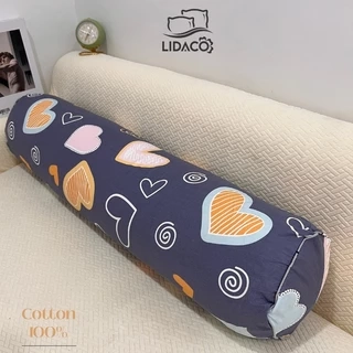 Gối ôm người lớn cotton 100%  LIDACO có khóa kéo tiện lợi nhiều màu sắc lựa chọn