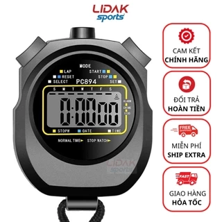 Đồng hồ bấm giây, đo thời gian chính hãng PC894. Bấm giờ thể thao nhớ 1LAP LIDAK SPORT