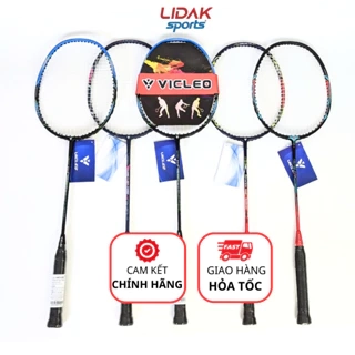 Vợt cầu lông giá rẻ VICLEO khung carbon 10kg siêu nhẹ cho người lớn, học sinh, cho bé chơi phong trào - LIDAK SPORT