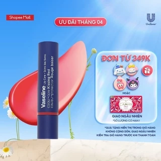 Son dưỡng môi Vaseline Colour+Care 3g (Mellow Rose/Kissing Red/Blooming Pink)