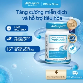 Men vi sinh Life Space Adult Broad Spectrum Probiotic Chứa prebiotic hỗ trợ sức khỏe đường ruột tăng cường miễn dịch