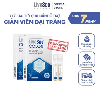 Combo 2 Hộp Bào tử lợi khuẩn LiveSpo Colon dùng cho Viêm Đại Tràng, Tiêu chảy, Táo bón(10 ống)