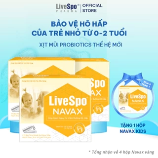 Combo 3 Hộp LiveSpo Navax sơ sinh, giúp giảm viêm mũi, nghẹt mũi - Hộp 5 ống x 5ml [Mua 3 tặng 1]