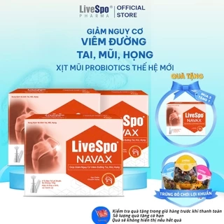 Combo 3 Hộp Xịt mũi, họng chứa Bào tử lợi khuẩn Livespo Navax chuyên dụng [Mua 3 tặng 1] Hộp 10 ống