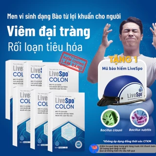 Combo 6 Hộp Bào tử lợi khuẩn LiveSpo Colon dùng cho Viêm Đại Tràng, Tiêu chảy, Táo bón(10 ống)