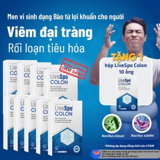 Combo 9 Hộp Bào tử lợi khuẩn LiveSpo Colon dùng cho Viêm Đại Tràng, Tiêu chảy, Táo bón(10 ống)