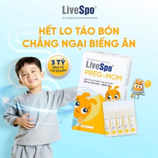 Men vi sinh Bào tử lợi khuẩn LiveSpo Pregmom cho bé Táo bón, Biếng ăn, Rối loạn tiêu hóa (20 ống)
