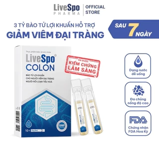 Men vi sinh chứa Bào tử lợi khuẩn dùg cho Viêm Đại Tràng, Tiêu chảy, Táo bón - LiveSpo Colon(10 ống)