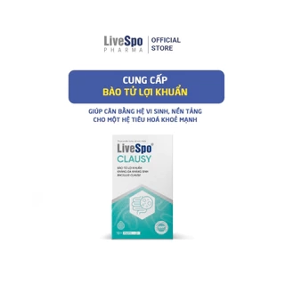 Men vi sinh LiveSpo Clausy - Giảm rối loạn tiêu hóa cho người uống kháng sinh hộp 10 ống x 5ml