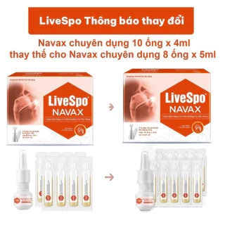 Xịt mũi, họng giảm nghẹt mũi, viêm mũi - Livespo Navax chuyên dụng chứa Bào tử lợi khuẩn (Hộp 10ống)
