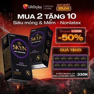 Bao cao su Lifestyles Skyn siêu mỏng hộp 10 bcs/12 bcs