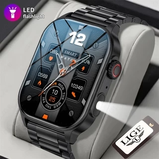Lige KM02 Đồng hồ thông minh Nam Bluetooth Gọi Giấy dán tường tùy chỉnh Theo dõi sức khỏe Đồng hồ thông minh chống nước cho Android và iOS