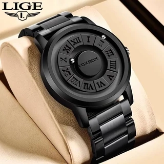 Đồng hồ LIGE từ tính chống nước cho nam