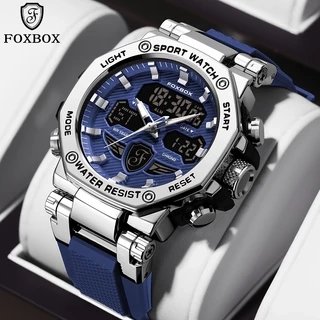 Đồng hồ nam LIGE Màn hình kép thể thao chống nước Chronograph Quartz Digital