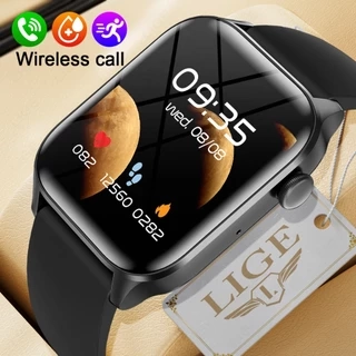 Đồng hồ thông minh LIGE Nam Bluetooth IP68 Theo dõi thể thao chống nước Nhịp tim