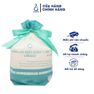 Khăn lau mặt dùng 1 lần spa 50/80 khăn LIKADO kích thước (20x20cm)