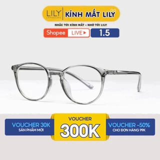 Gọng kính tròn chất liệu nhựa dẻo phụ kiện thời trang nữ Lilyeyewear 22303 nhiều màu