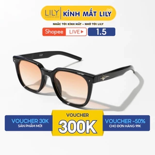 Kính mát dáng vuông thời trang LILYEYEWEAR chất liệu nhựa cao cấp chống UV400 kiểu dáng hiện đại thời trang  KC26
