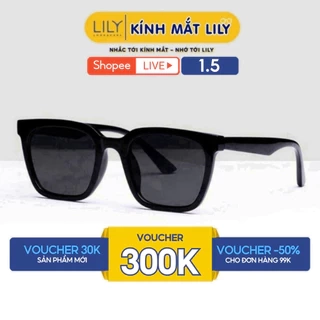 Kính mát nam nữ LILYEYEWEAR mắt vuông chống UV400 nhựa cao cấp thời trang BST Hè Ma23ty