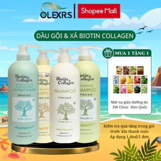 Cặp Gội Xả BIOTIN COLLAGEN VOUDIOTY Giảm Rụng Tóc, Phục Hồi Hư Tổn, Giảm Gàu 500/1000ml