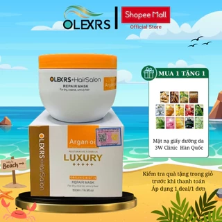 Kem Ủ Tóc Phục Hồi Siêu Mượt OLEXRS+HairSalon LUXURY Repair Mask 500ml