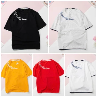 Áo mùa hè cotton bé trai LITIBABY in chữ Rock&Roll size đại 15 đén 18 tuổi