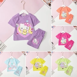 Bộ thun cộc tay LITIBABY cotton nhiều hình in sắc nét cho bé 11kg - 24kg