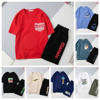 Bộ thun hè bé trai Bộ mát mùa hè LITIBABY ngắn tay size 10 đến 16 tuổi
