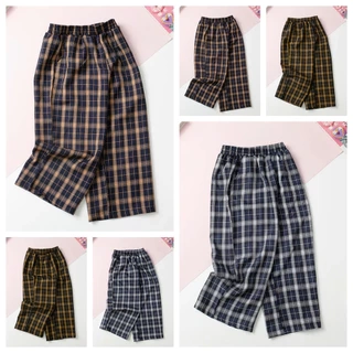 Quần vải dài mát, mềm mịn Bé gái LITIBABY kẻ caro size 6 đến 16 tuổi