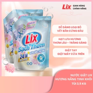 Combo 2 túi nước giặt Lix 3,5KG/ túi hương nắng tinh khôi Lixco Việt Nam nước giặt Lix cho giặt tay và giặt máy 2C-17503