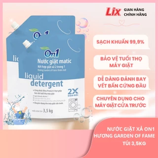Combo 2 túi Nước giặt xả On1 Matic hương Garden Of Fame 3.5Kg/túi 2C-N7003 - Sạch khuẩn, khử mùi cho máy giặt cửa trước
