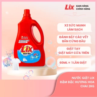 Nước giặt Lix đậm đặc hương hoa anh đào túi 2.4Kg N2503 làm sạch cực nhanh vết bẩn, tăng gấp đôi sức mạnh giặt tẩy