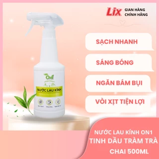 Nước lau kính On1 500 ml N6601, Vệ sinh sạch bụi bẩn, cặn bám lâu ngày vách kính, gương nhà tắm, cửa sổ đa năng