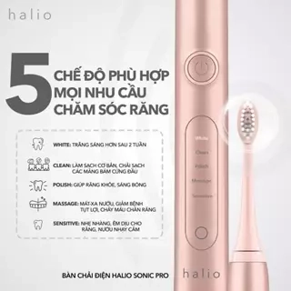 Bàn Chải Điện Làm Trắng Răng Halio Sonic Whitening Electric Toothbrush PRO