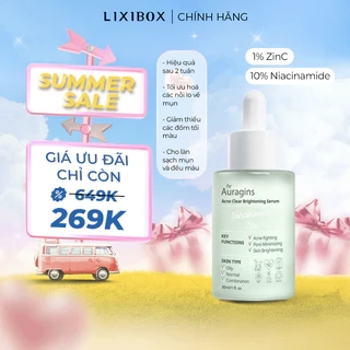 Tinh Chất Giảm Thâm The Auragins 10% Niacinamide + 1% Zinc Acne Clear Serum