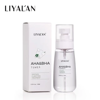 Toner LIYALAN AHA & BHA cải thiện tình trạng mụn trứng cá và đầu đen chăm sóc làn da chuyên dụng 100ml