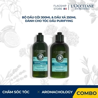 Dầu Gội - Dầu Xả Purifying Dành Cho Tóc Dầu L'Occitane Aromachologie Purifying Shampoo 300ml & Conditioner 250ml
