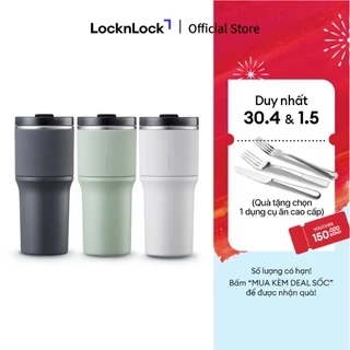 Bình giữ nhiệt sơn tĩnh điện Lock&Lock Metro Drive 650ml kèm ống hút và cọ rửa - LHC4277S (3 màu) chống trơn trượt