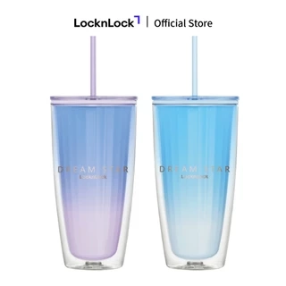 Ly nhựa 2 lớp Lock&Lock kèm ống hút 750ml HAP507