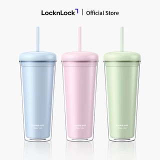 Ly nhựa 2 lớp LocknLock Macaron Double wall Cold cup 750ml HAP533