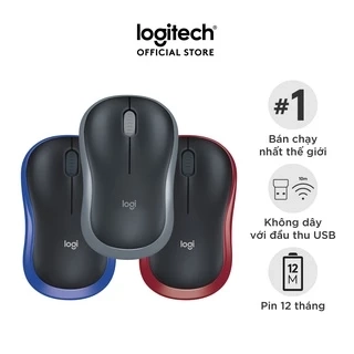 Chuột không dây Logitech M185 - USB, nhỏ gọn, thuận cả 2 tay, phù hợp PC/Laptop