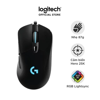 Chuột gaming có dây RGB Logitech G403 Hero - cảm biến 25k, công thái học, nhẹ 87g
