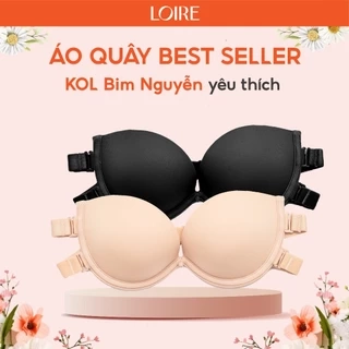 Áo Quây Đệm Dày 2cm Nâng Ngực Dây Lưng Thun Kép Giữ Chắc Chống Tụt Tặng Dây Trong Suốt Loirechic BRQ06