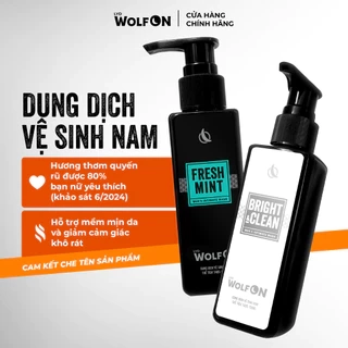 Dung Dịch Vệ Sinh Nam Giới LYD Wolf ON Bright & Clean Dưỡng Sáng 1% Niacinamide Sạch Thơm Nam Tính 95ml