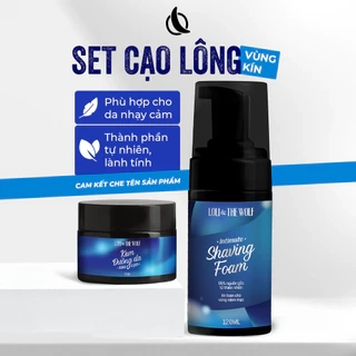 Set Cạo Lông Vùng Kín Tại Nhà Loli & The Wolf On - Bọt Cạo Lông Vùng Kín + Kem Dưỡng Da Vùng Kín Sau Cạo