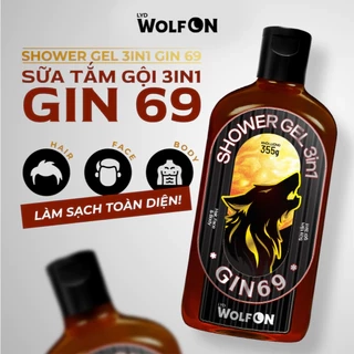 Sữa Tắm Gội Nam Giới 3IN1 LYD Wolf ON Shower Gel Gin 69 Sạch Sâu, Mịn Da, Tiện Lợi, Cuốn Hút 350ml