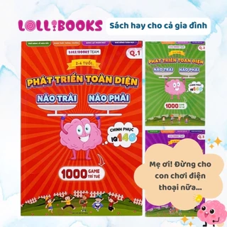 Sách Phát Triển Toàn Diện Não Trái Não Phải cho bé qua tranh ảnh rèn luyện tư duy trí tuệ IQ thông minh - LOLLIBOOKS