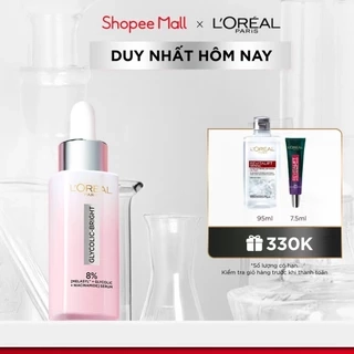 Serum Glycolic Melasyl 8% [Melasyl+Glycolic+Niacinamide] dưỡng sáng da, mờ thâm mụn & nám Loreal Paris 30ml