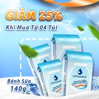 Bánh sữa Lothamilk nguyên chất túi 140g