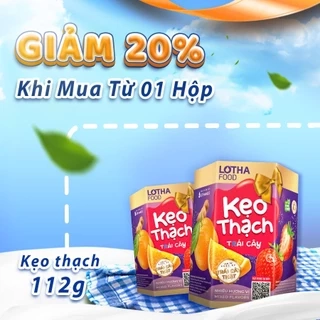 Hộp Kẹo Thạch Lothamilk 112g (8 gói x 14g) Ngon, Dai Giòn, Tốt Cho Sức Khỏe